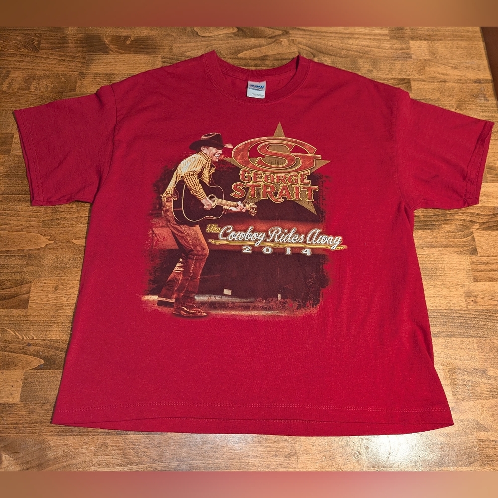 George Strait The Cowboy Rides Away Concert Final Show 2014 T-Shirt Size L